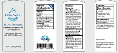 Front and back label 30 mL of 80% ethyl alcohol hand sanitizer - label 30ml hand sanitizer (1)